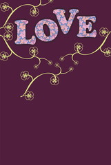 Love decorative card
