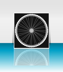 Bike wheel - flyer or cover design