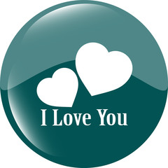 button with heart sign. Round shapes icon