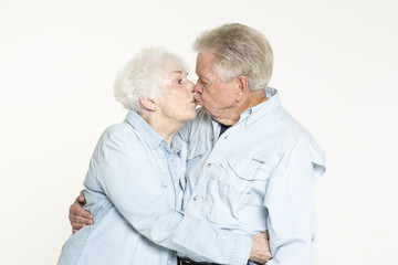 Affectionate senior couple