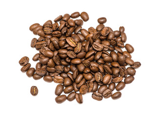 coffee beans on a white background