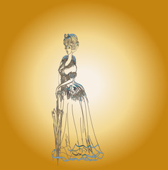 The lady with an umbrella.2