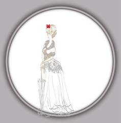 The lady with an umbrella.1