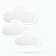 Fototapeta premium Paper clouds background