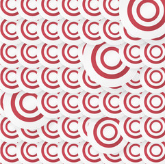 Abstract red circles background