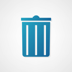 trash can icon is blue