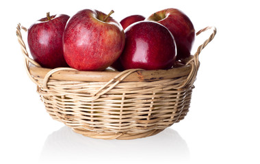 Red apples in the basket