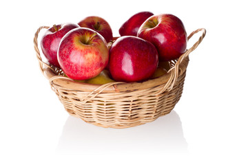 Fototapeta na wymiar Royal gala apples in the basket
