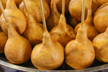 Ancient Thai dessert called Pong Neng or sweet bomb