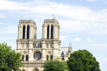 Naklejka na ściany i meble Notre Dame de Paris cathedral