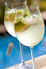 hugo aperitif prosecco eis minze holunderblütensaft