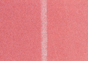 Fototapeta premium Tartan floor on track and field area white line