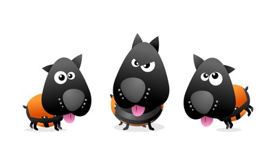 Cartoon rescue dog wearing flak jacket