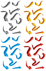 3D colorful arrows