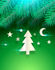 star moon christmas tree