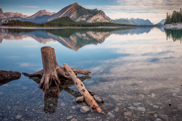 Kananaskis Upper Lake at dawn.