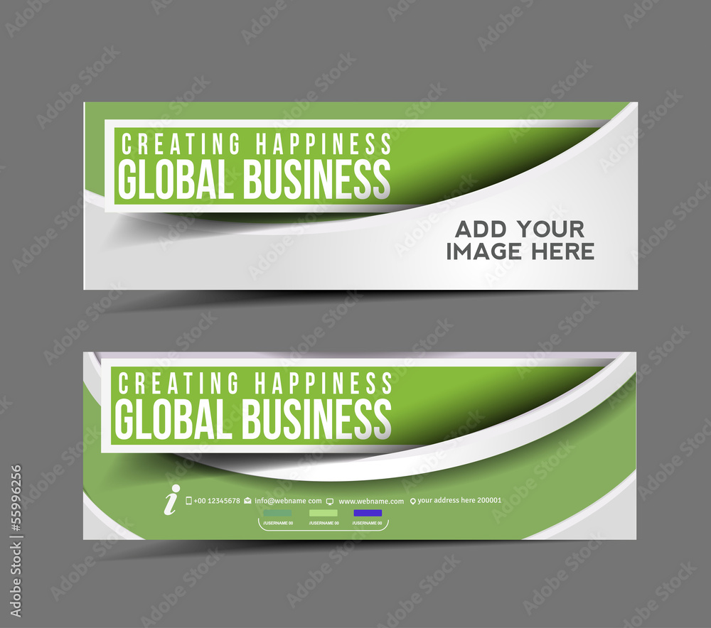 Poster web banner, header layout template.