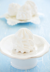 homemade meringue. selective focus.