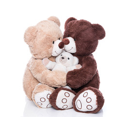 Teddybären - Familie mit Mutter, Vater und Kind