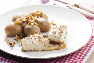 pikeperch on cumin