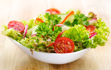 salad with vegetables and greens
