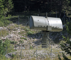 military green radar for reconnaissance of enemy planes