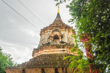 Ancient stupa - Wat Lok Molee , Chiangmai, Thailand