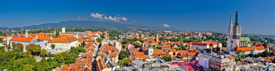 Naklejka premium Historic city of Zagreb panoramic