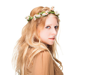 Naklejka premium portrait of blond woman