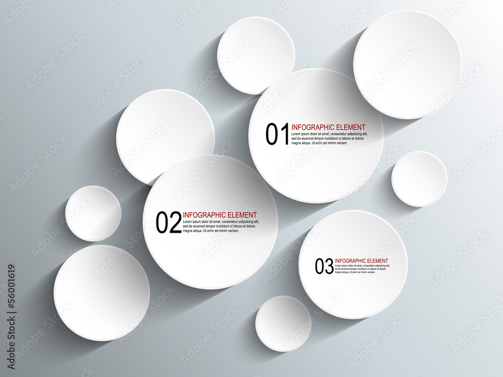 Poster paper circles with drop shadows