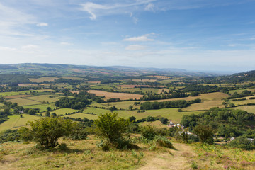 Fototapeta na wymiar View from the Quantock Hills Somerset England