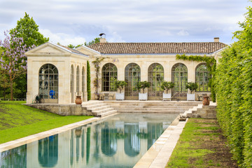 Luxury villa with swimming pull in Gironde, France - obrazy, fototapety, plakaty