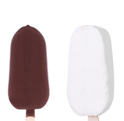 Chocolate and vanilla ice cream.