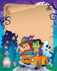 Naklejka premium Parchment with Halloween topic 7