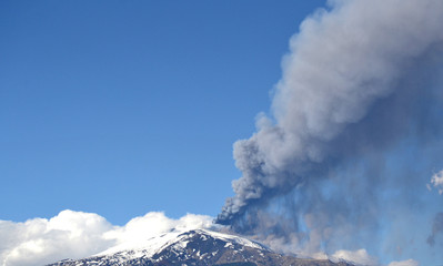 Etna volcano eruption - Catania, Sicily