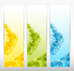 set of three abstract banners