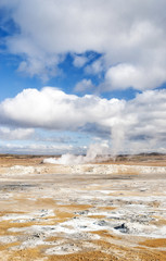 volcanic desert landscape in iceland