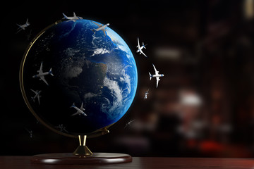 Air traffic around the Globe