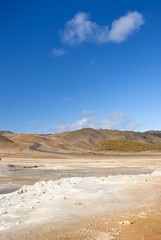 volcanic desert landscape in iceland