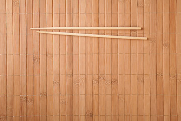 Bamboo mat and chopsticks