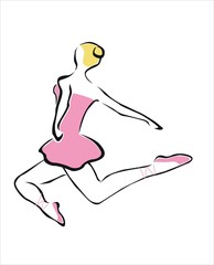 Obraz na płótnie Canvas bailarina saltando