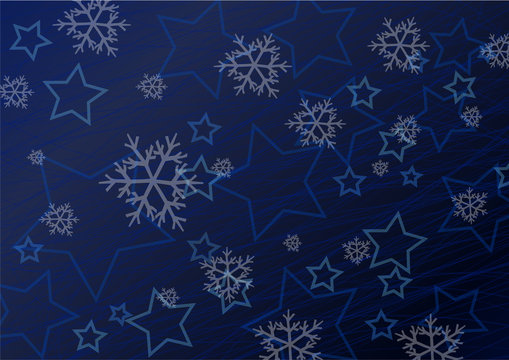Winter background with snowflakes illustration