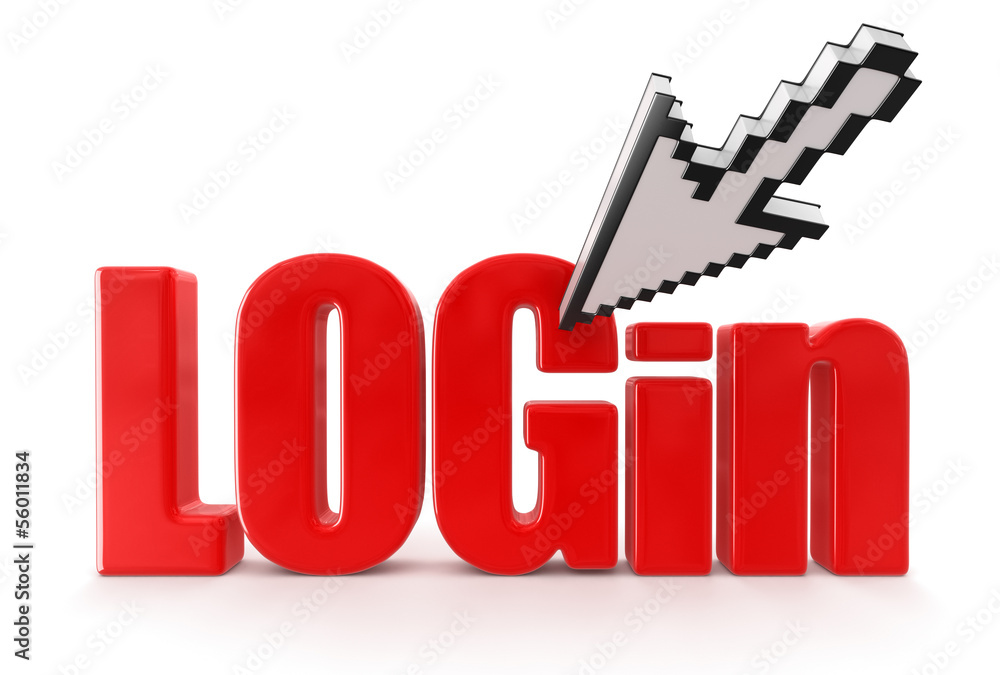 Poster cursor and login (clipping path included)