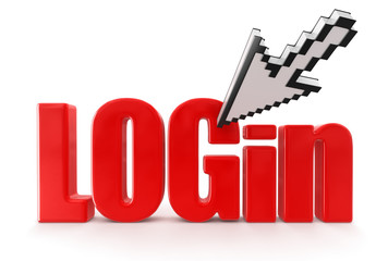 Cursor  and Login (clipping path included)