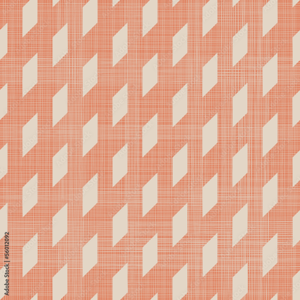 Poster abstract geometric seamless pattern in faded orange