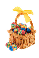 Easter eggs in a basket