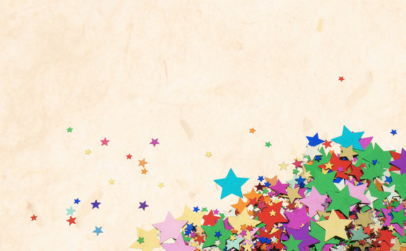 Paper background with holiday stars