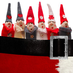 Christmas Elves decorations. Product made from salt and flour