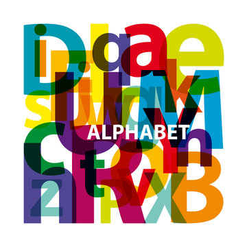 Vector 	Abstract Colour Alphabet