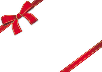 Schleife mit Goldfaden in rot